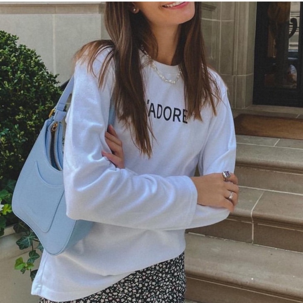 LARTIGENT J’Adore White Long Sleeve Cotton Shirt Top